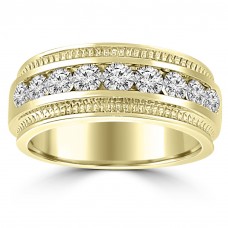 0.75 ct Men's Round Cut Diamond Wedding Band Ring in Channel Setting 0.75 ct Men's Round Cut Diamond Wedding Band Ring in Channel Setting