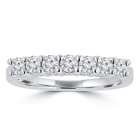 0.50 ct Ladies Round Cut Diamond Wedding Band in 14 kt White Gold 0.50 ct Ladies Round Cut Diamond Wedding Band in 14 kt White Gold