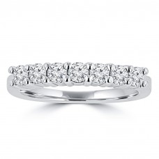 0.50 ct Ladies Round Cut Diamond Wedding Band in 14 kt White Gold 0.50 ct Ladies Round Cut Diamond Wedding Band in 14 kt White Gold