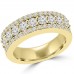1.60 ct Ladies Round Cut Diamond Anniversary Ring in 14 kt Yellow Gold