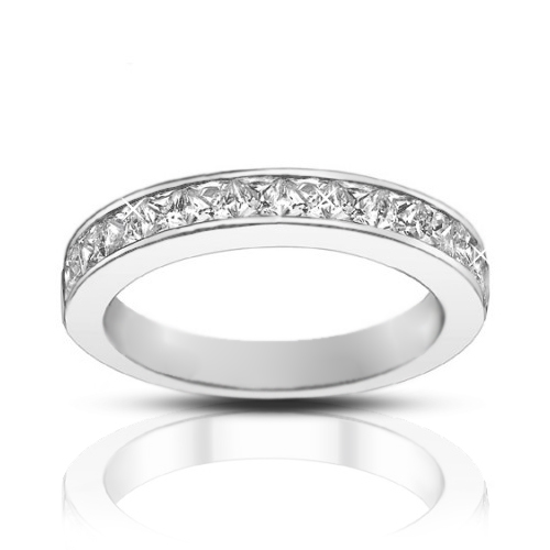 1.00 ct Ladies Princess Cut Diamond Wedding Band Ring 1.00 ct Ladies Princess Cut Diamond Wedding Band Ring