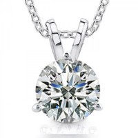 0.10 Ct Ladies Round Cut Diamond Solitaire Pendant Necklace 0.10 Ct Ladies Round Cut Diamond Solitaire Pendant Necklace