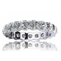 2.00 ct Sharing Prong Set Round Cut Diamond Eternity Wedding Band Ring 2.00 ct Sharing Prong Set Round Cut Diamond Eternity Wedding Band Ring