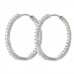 3.25 ct Round Cut Diamond Inside Outside Hoop Earrings 3.25 ct Round Cut Diamond Inside Outside Hoop Earrings