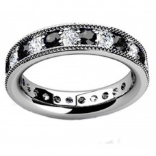 1.00 ct Millgrain Edge Diamond Eternity Wedding Band Ring 1.00 ct Millgrain Edge Diamond Eternity Wedding Band Ring