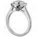 1.50 Ct Ladies Cushion Micro Pave Halo Diamond Engagement Ring