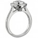 1.50 Ct Ladies Cushion Micro Pave Halo Diamond Engagement Ring