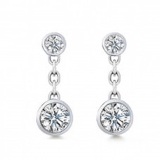 0.60 ct Ladies Round Cut Diamond Drop Earrings 0.60 ct Ladies Round Cut Diamond Drop Earrings