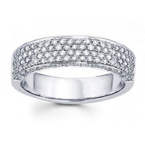 2.00 CT Ladies Four Row Diamond Anniversary Ring