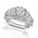 2.50 Ct TW Round Diamond Engagement Ring With Wedding Band 2.50 Ct TW Round Diamond Engagement Ring With Wedding Band