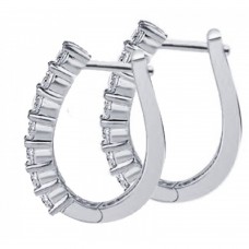 0.50 ct Ladies Diamond Hoop Earring in 14 kt White Gold 0.50 ct Ladies Diamond Hoop Earring in 14 kt White Gold