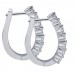 0.50 ct Ladies Diamond Hoop Earring in 14 kt White Gold 0.50 ct Ladies Diamond Hoop Earring in 14 kt White Gold