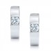 0.50 ct Ladies Round Cut Diamond Hoop Earrings in 14 kt White Gold 0.50 ct Ladies Round Cut Diamond Hoop Earrings in 14 kt White Gold