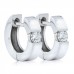 0.50 ct Ladies Round Cut Diamond Hoop Earrings in 14 kt White Gold 0.50 ct Ladies Round Cut Diamond Hoop Earrings in 14 kt White Gold