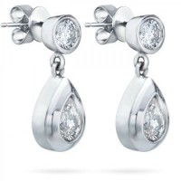 1.50 ct Ladies Round Cut Diamond Drop Earrings