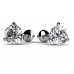 1.00 ct Round Cut Cubic Zirconia Stud Earrings in Martini Setting Screw Back