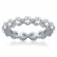 2.25 ct Round Cut Diamond Share Prong Eternity Wedding Band Ring 2.25 ct Round Cut Diamond Share Prong Eternity Wedding Band Ring