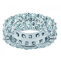 4.50 ct Two Row Diamond Eternity Wedding Band Ring 4.50 ct Two Row Diamond Eternity Wedding Band Ring