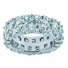 4.50 ct Two Row Diamond Eternity Wedding Band Ring 4.50 ct Two Row Diamond Eternity Wedding Band Ring