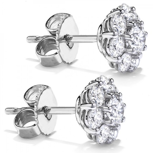 2.00 Ct Ladies Round Cut Diamond Stud Earring In 14 kt White Gold 2.00 Ct Ladies Round Cut Diamond Stud Earring In 14 kt White Gold