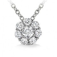 1.00 ct Ladies Round Cut Diamond Pendant / Necklace in 14 kt White Gold 1.00 ct Ladies Round Cut Diamond Pendant / Necklace in 14 kt White Gold