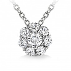 1.00 ct Ladies Round Cut Diamond Pendant / Necklace in 14 kt White Gold 1.00 ct Ladies Round Cut Diamond Pendant / Necklace in 14 kt White Gold