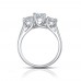 2.25 Ct Three Stone Round Diamond Engagement Ring With Wedding Band 2.25 Ct Three Stone Round Diamond Engagement Ring With Wedding Band