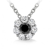 1.00 ct Ladies Black Diamond Solitaire Pendant / Necklace 1.00 ct Ladies Black Diamond Solitaire Pendant / Necklace