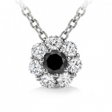 1.00 ct Ladies Black Diamond Solitaire Pendant / Necklace 1.00 ct Ladies Black Diamond Solitaire Pendant / Necklace