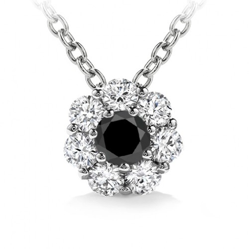 1.00 ct Ladies Black Diamond Solitaire Pendant / Necklace 1.00 ct Ladies Black Diamond Solitaire Pendant / Necklace
