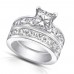 4.50 Ct Princess Cut Diamond Engagement Ring Set In Channel Setting 4.50 Ct Princess Cut Diamond Engagement Ring Set In Channel Setting