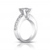 4.50 Ct Princess Cut Diamond Engagement Ring Set In Channel Setting 4.50 Ct Princess Cut Diamond Engagement Ring Set In Channel Setting