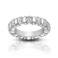 5.00 ct Ladies Round Cut Diamond Eternity Band Ring In Bar Setting 5.00 ct Ladies Round Cut Diamond Eternity Band Ring In Bar Setting
