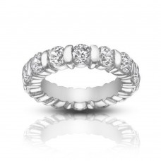 5.00 ct Ladies Round Cut Diamond Eternity Band Ring In Bar Setting 5.00 ct Ladies Round Cut Diamond Eternity Band Ring In Bar Setting