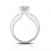 1.50 ct Ladies Round Cut Diamond Engagement Ring With Princess Cut's On the Side 