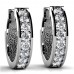 1.50 ct Round Cut Diamond Hoop Huggie Earrings in Prong Setting 1.50 ct Round Cut Diamond Hoop Huggie Earrings in Prong Setting