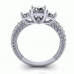 2.60 ct Ladies Round Cut Diamond Engagement Ring With Accented Diamonds 2.60 ct Ladies Round Cut Diamond Engagement Ring With Accented Diamonds