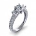 2.60 ct Ladies Round Cut Diamond Engagement Ring With Accented Diamonds 2.60 ct Ladies Round Cut Diamond Engagement Ring With Accented Diamonds