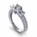2.60 ct Ladies Round Cut Diamond Engagement Ring With Accented Diamonds 2.60 ct Ladies Round Cut Diamond Engagement Ring With Accented Diamonds