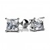 1.00 ct Princess Cut Cubic Zirconia Stud Earrings in Screw Back 1.00 ct Princess Cut Cubic Zirconia Stud Earrings in Screw Back