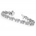 3.50 ct Ladies Round Cut Diamond Tennis Bracelet In Bezel Setting In 14 kt White Gold 
