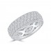 4.50 ct Ladies Three Row Round Cut Diamond Eternity Wedding Band Ring