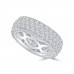 4.50 ct Ladies Three Row Round Cut Diamond Eternity Wedding Band Ring