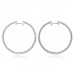 4.00 ct Round Cut Diamond Inside Outside Hoop Earrings