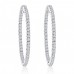 4.00 ct Round Cut Diamond Inside Outside Hoop Earrings