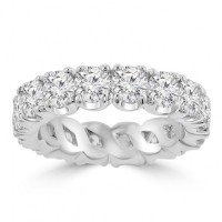 4.00 ct Ladies Round Cut Diamond Eternity Wedding Band Ring 14 kt White Gold 4.00 ct Ladies Round Cut Diamond Eternity Wedding Band Ring 14 kt White Gold