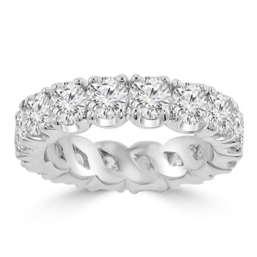 4.00 ct Ladies Round Cut Diamond Eternity Wedding Band Ring 14 kt White Gold 4.00 ct Ladies Round Cut Diamond Eternity Wedding Band Ring 14 kt White Gold