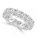 4.00 ct Ladies Round Cut Diamond Eternity Wedding Band Ring 14 kt White Gold 4.00 ct Ladies Round Cut Diamond Eternity Wedding Band Ring 14 kt White Gold