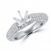 2.50 ct Ladies Round Cut Diamond Semi Mounting Set Engagement Ring in 14 kt White Gold