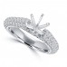 2.50 ct Ladies Round Cut Diamond Semi Mounting Set Engagement Ring in 14 kt White Gold